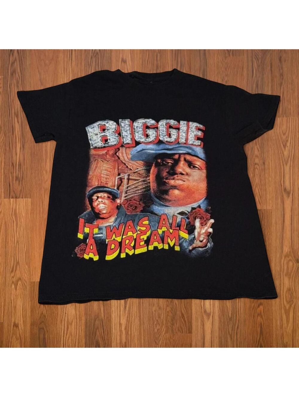 The notorious B.I.G HipHop Style Men's Short sleeve Black T-shirt